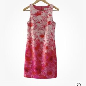 Eliza J Floral Sleeveless Shift Dress Preppy Spring Coquette Wedding Easter Chic